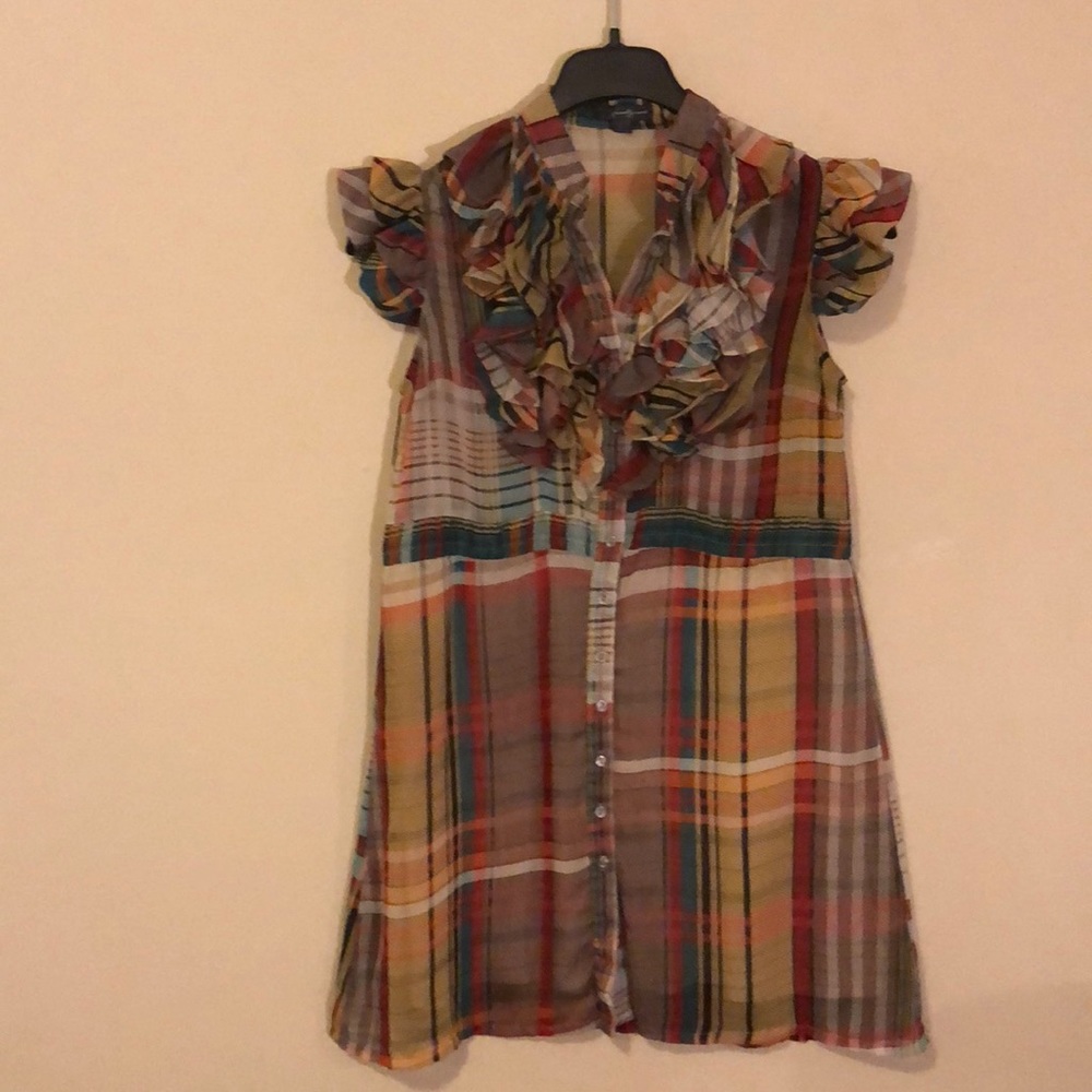 Plaid Ruffle “Forever 21” Dress
